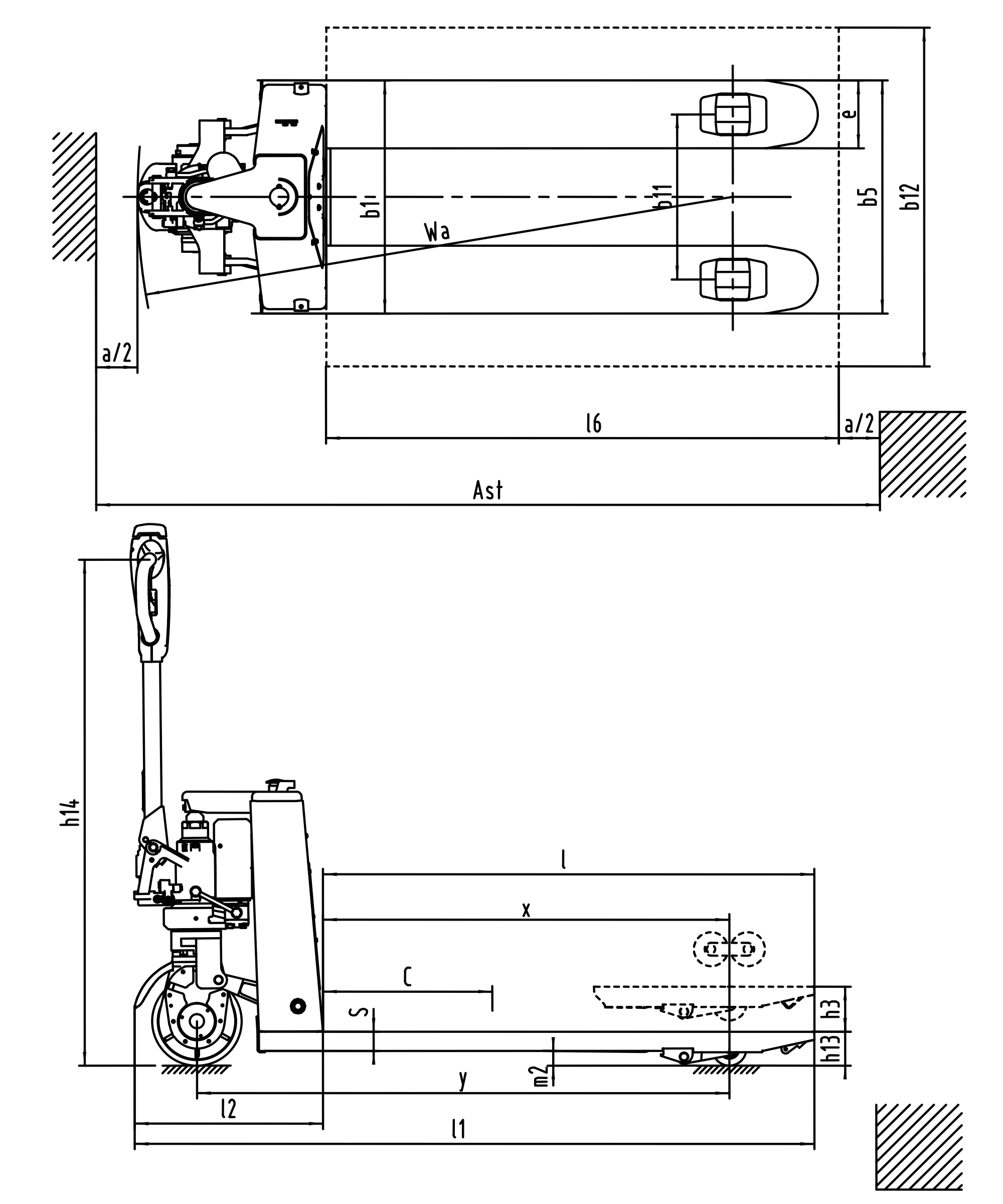 Delacco EPV15 Li-ion elektrische palletwagen 1500 kg