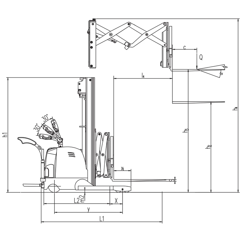 EVV15DDS/EVV20DDS-P reachtruck met meerijplatform