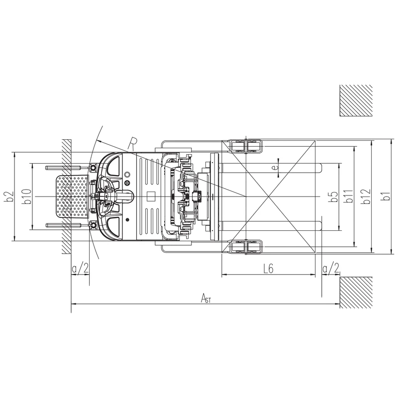 Elektrische reachtruck met een draagvermogen van 1500-2000 kg