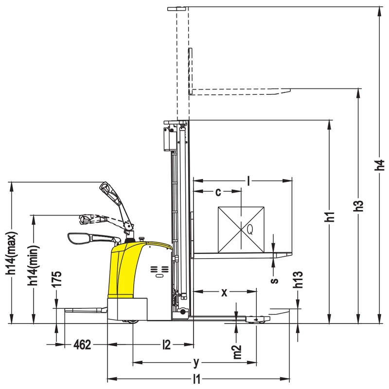 Elektrische platformstapelaar EVV10-P, EVV12-P en EVV15-P