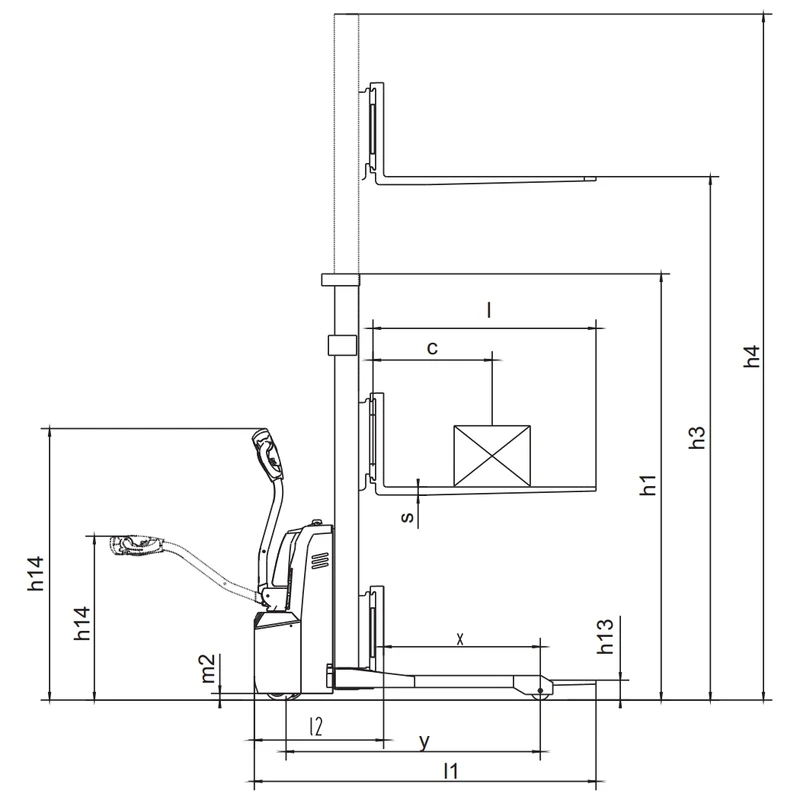 Elektrische breedspoorstapelaar EVV10B-PV, EVV12B-PV en EVV15B-PV – afbeelding 2