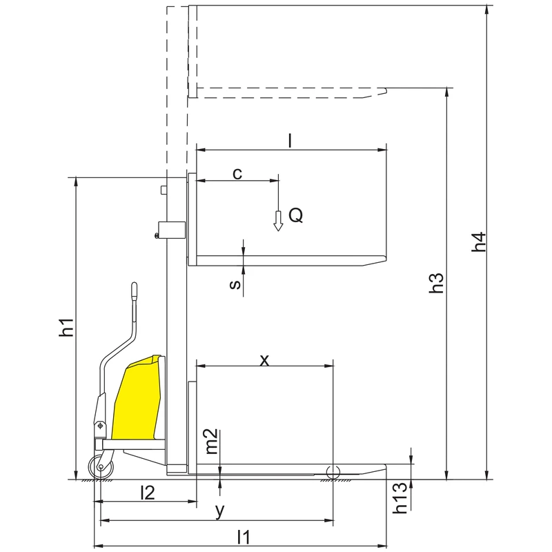Semi-elektrische breedspoorstapelaar PEVV10-DPV/PEVV15-DPV, afbeelding 2