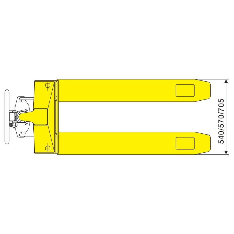 RPVV2000/RPVV2000P weegpalletwagen met printer voor lasten tot 2000 kg