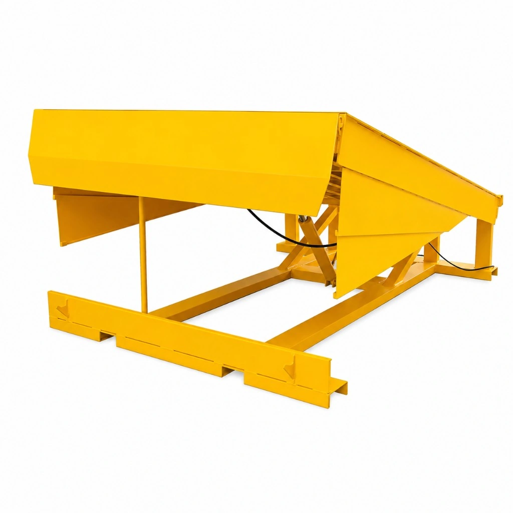 Hydraulische laadbrug NHUR in geheven stand
