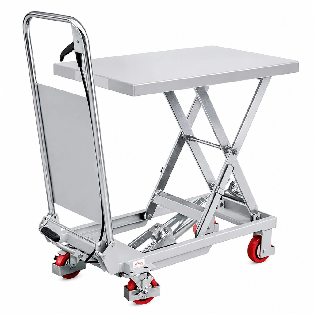 Mobiele roestvaststalen heftafel (MPS150S) 150 kg
