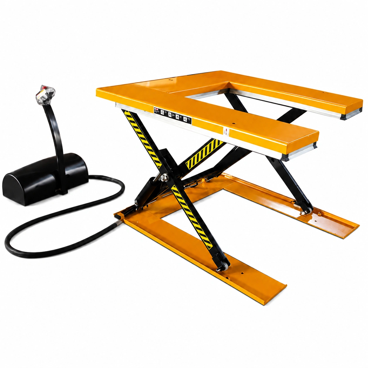 U-vormige laagprofiel-heftafel voor pallets 600-2000 kg
