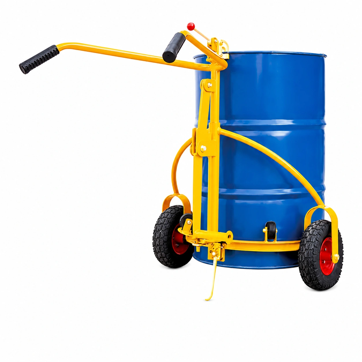 Vatensteekwagen KZB300 met een stalen vat van 200 liter