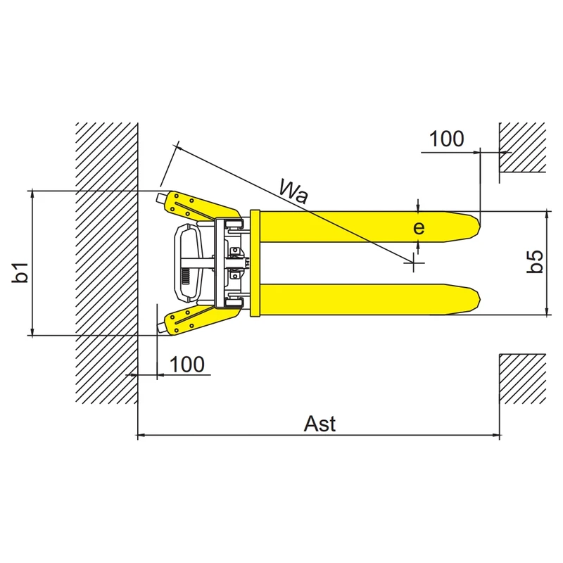 RVV1500 handmatige palletstapelaar met hydraulische hefbediening