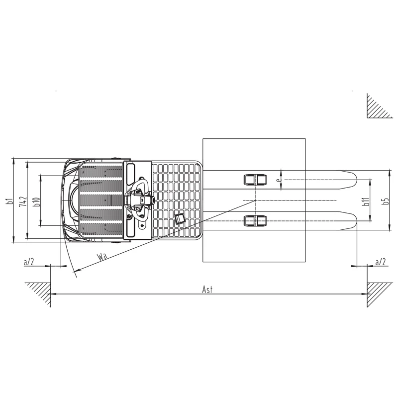 Elektrische orderverzameltruck NKV10/NKV12 met opbergvak van 60 kg