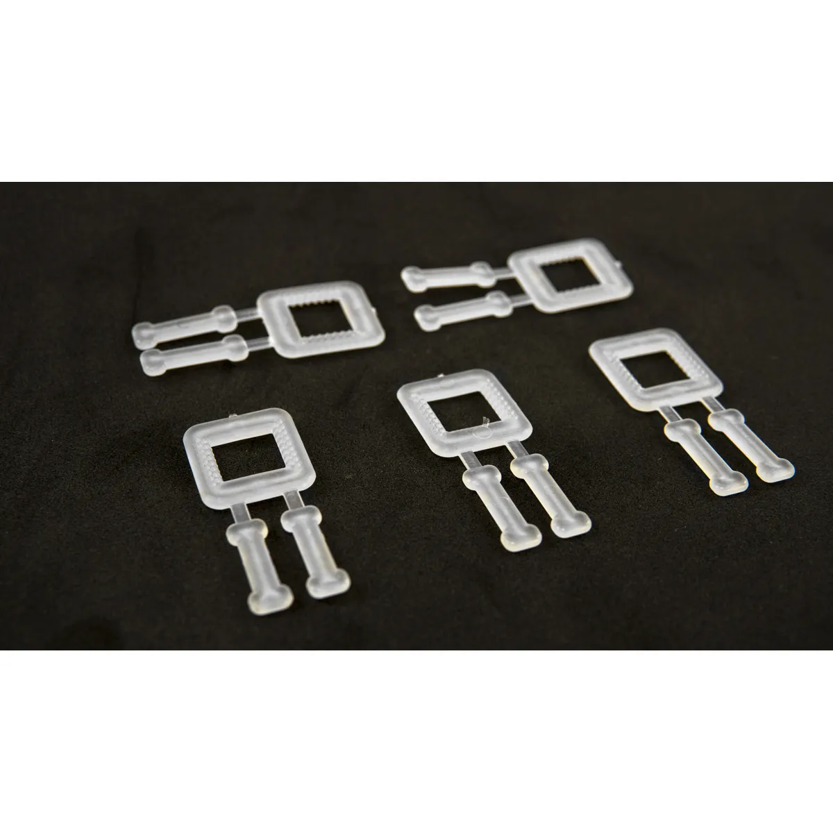 Witte kunststof gespen voor PP-omsnoeringsband (BUCKLES-5P) 12 mm