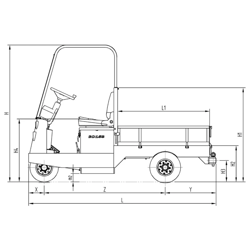 Elektrische platformwagen VEV10/VEV15 met ergonomische bestuurderspositie