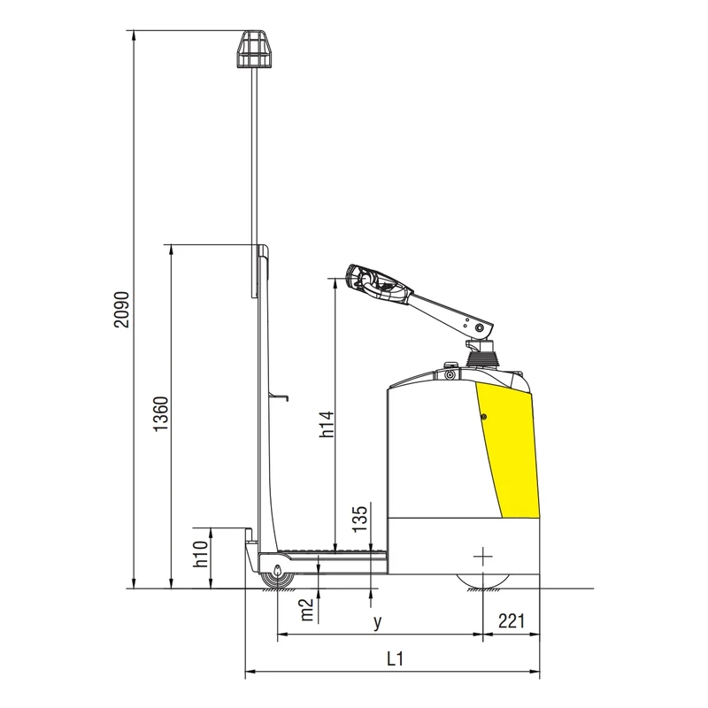 Compacte elektrische meerijtrekker VEV20ST/VEV30ST